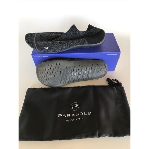 Womens Parasole Fly Kytin 2.0 Yoga Slipper Sock Size 10 Black Anthracite - Picture 1 of 5